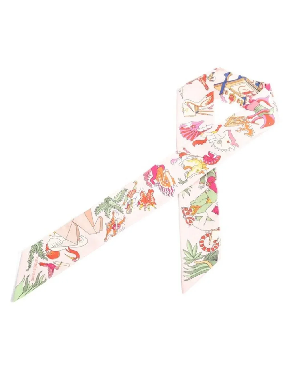 Hermes Scarf Twilly Scarves Pink